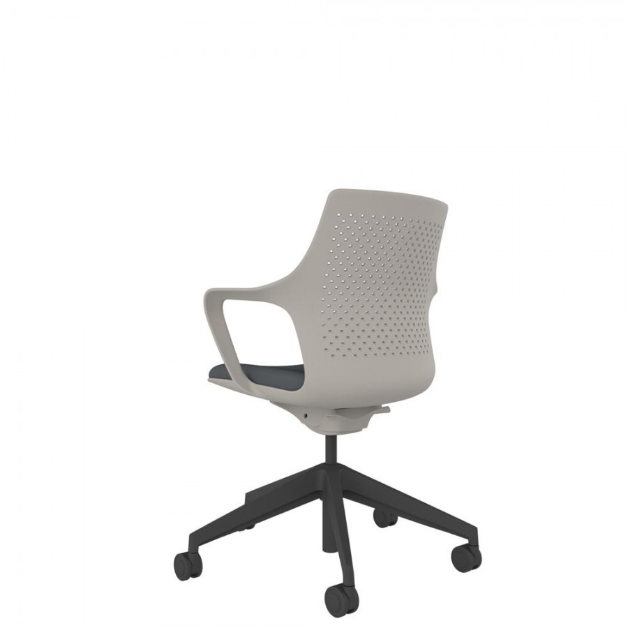 Light Grey Perforated Shell With Black Swivel Base